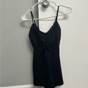 Justify Black Lace Romper